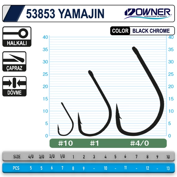 Owner 53853 Yamajin With Eye Black Chrome Olta İğne - 3
