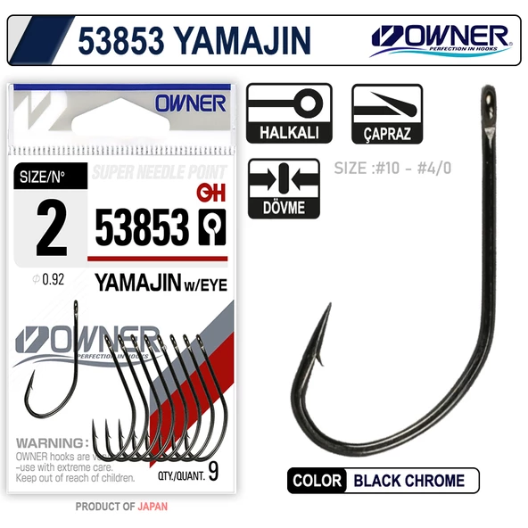 Owner 53853 Yamajin With Eye Black Chrome Olta İğne - 2