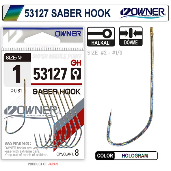 Owner 53127 Saber Hook HG Olta İğnesi İğne - 2