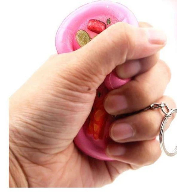 Anahtarlık Çanta Araba Cüzdan Süsü Squishy Pizza Sukuşi Oyuncak Çocuk - 3