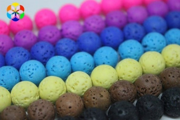 Lav Taşı Koyu Mavi Renkli YARIM Dizi 10mm (18cm uzunluğundadır) - Resim 2