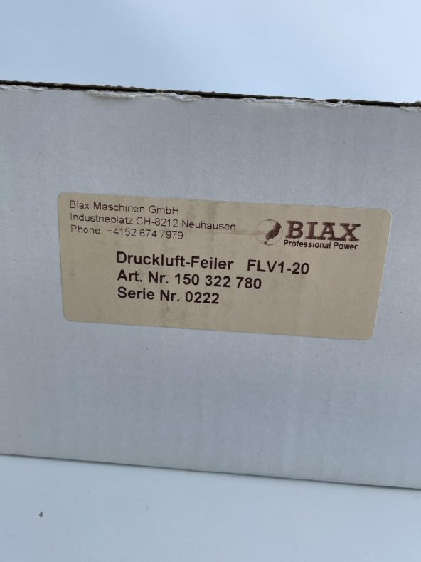 Biax FLV1-20 Pneumatic Eğeleme Makinesi 150322780 - 9