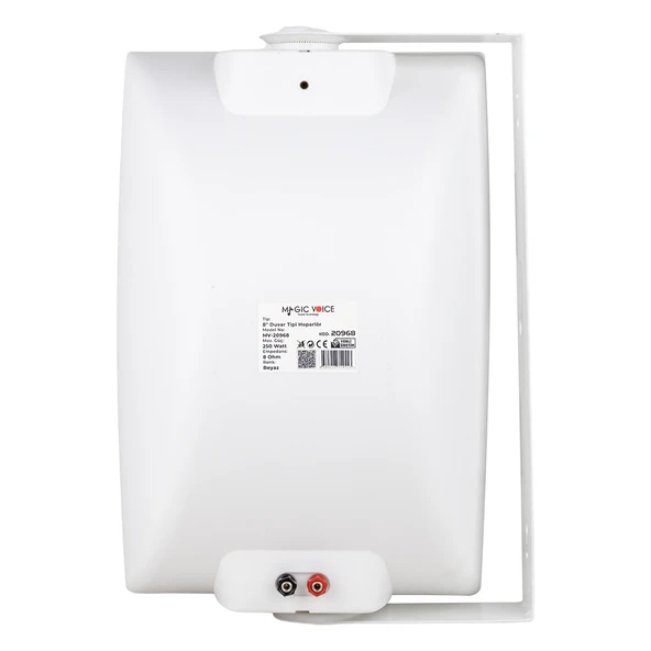 Magicvoice İki Yollu 8 İnç 20cm 250W 100V Trafosuz Beyaz Hoparlör Duvar Tipi Sütun Hoparlör - 2