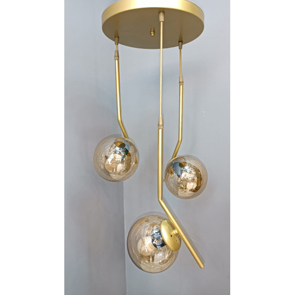 GOLD SARKIT AVİZE 3'LÜ - 3