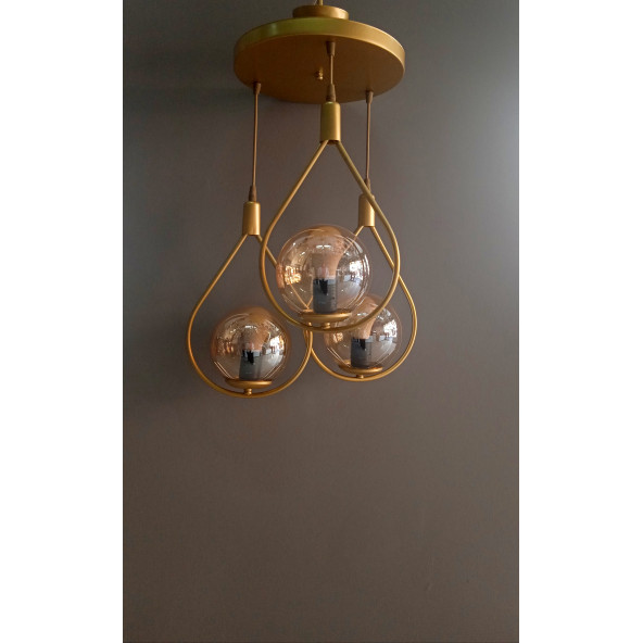 GOLD DAMLA SARKIT AVİZE - 2