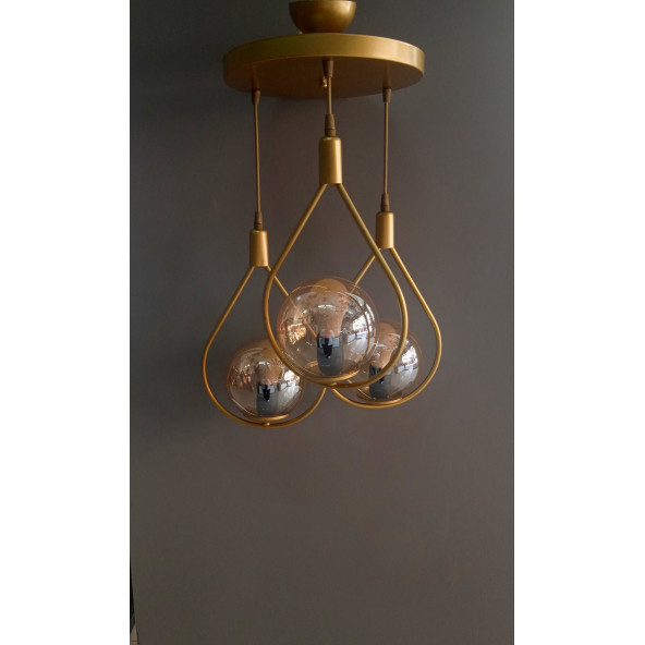 GOLD DAMLA SARKIT AVİZE - 3