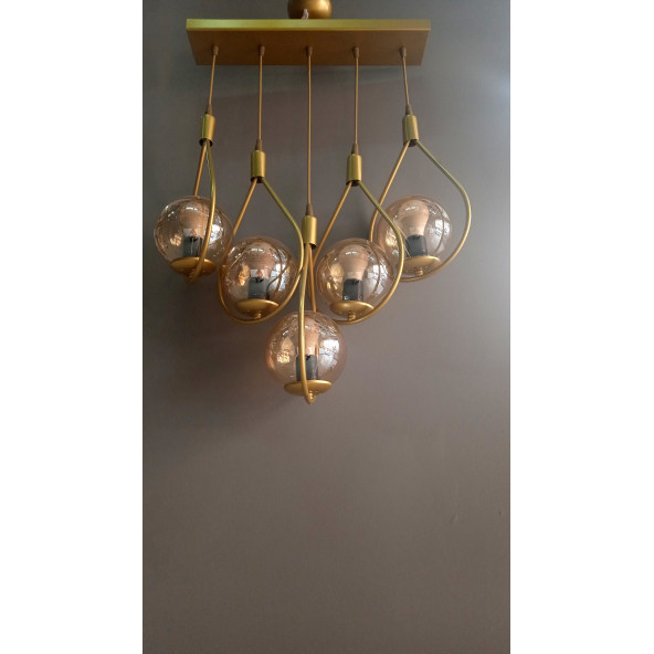 GOLD DAMLA SARKIT AVİZE 5'Lİ - 2