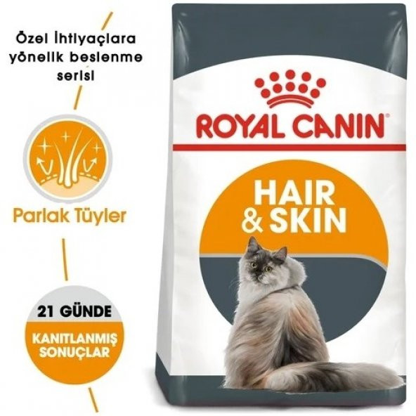 Royal Canin Hair and Skin Care 2 kg Hassas Deri Sahibi Kediler için Mama - 2