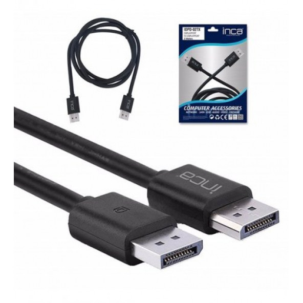 INCA IDPD-02TX Displayport to Displayport 4k Kablo 2 metre