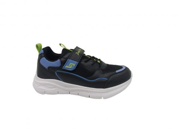 Jump 28122 Siyah - İndigo - Neon Yeşil Çocuk Sneaker Spor Ayakkabı