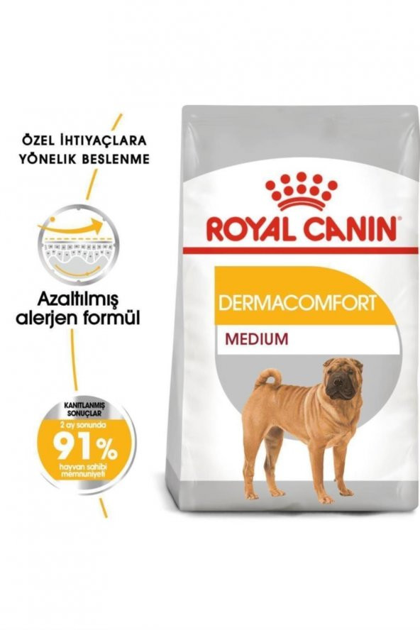 Royal Canin Medium Dermacomfort Yetişkin Köpek Maması 12 Kg - 2