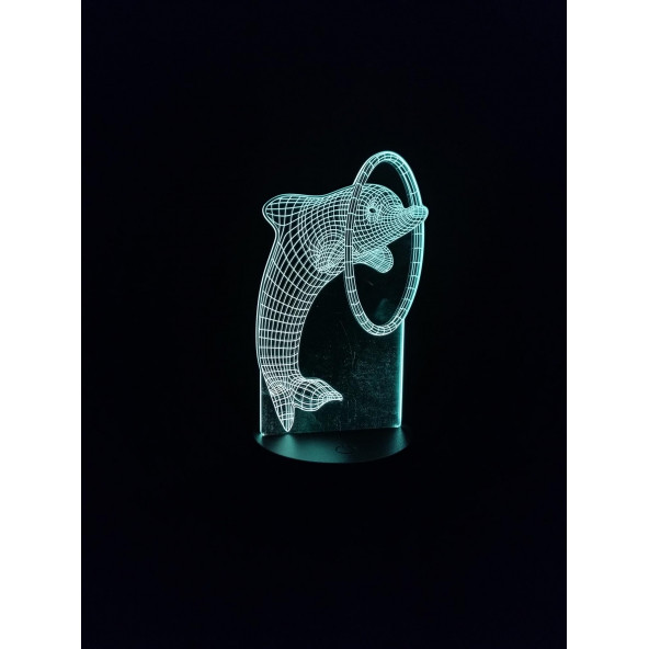 3D Yunus Figürlü Gece Lambası