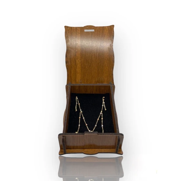 Dorika Toplu İtalyan Altın Kolye - Resim 2