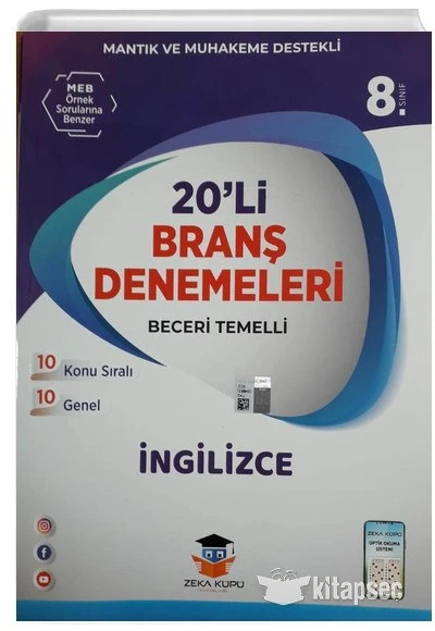 8.Sınıf LGS İngilizce 20 Deneme Zeka Küpü