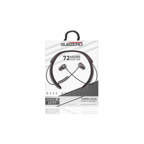 EP97 Kablosuz Bluetooth Kulaklık Wireless Stereo Mikrofon Boyun Askılı Deri Sporcu Super Bass - 2