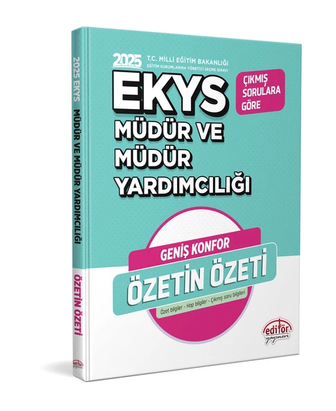Editör 2025 MEB EKYS Müdür ve Yardımcılığı Özetin Özeti Editör Yayınları