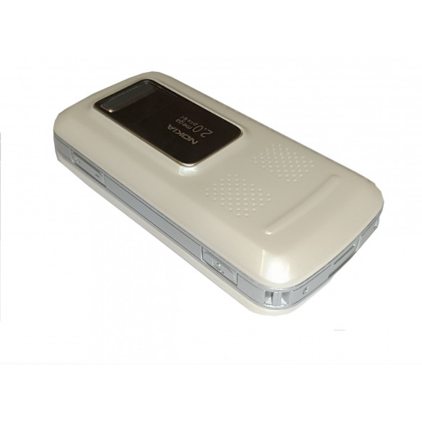 Nokia 6110N Full Kasa Kapak Tuş Takımı 6110N Uyumlu Beyaz Renk Orta Kasa Ön Kapak Arka Kapak - 3