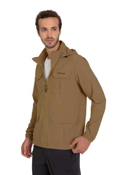 2AS Safari Erkek Outdoor Kahve Rüzgarlık Ceket - 3