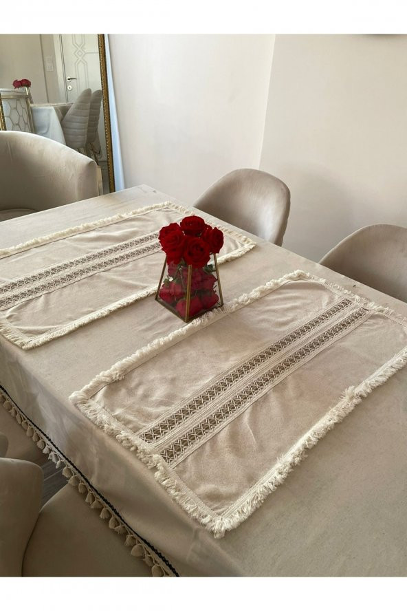 Ham Keten Krem 2li Vintage Runner (40 x 80) - 8
