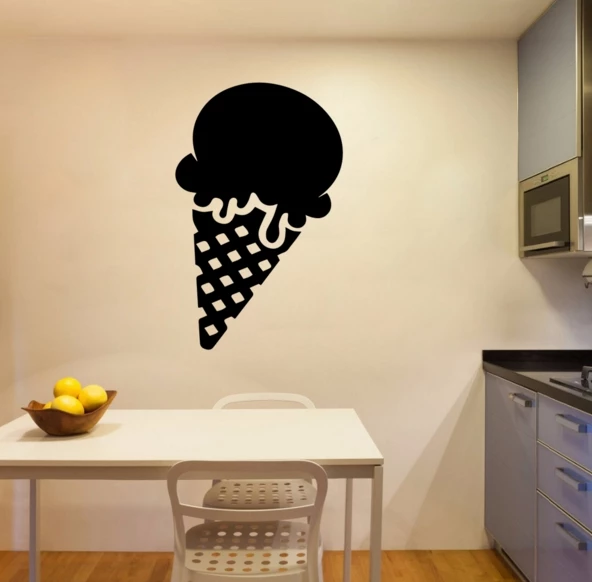Dondurma Dükkanı Dekorasyonu İçin Dekoratif Sticker Çıkartma