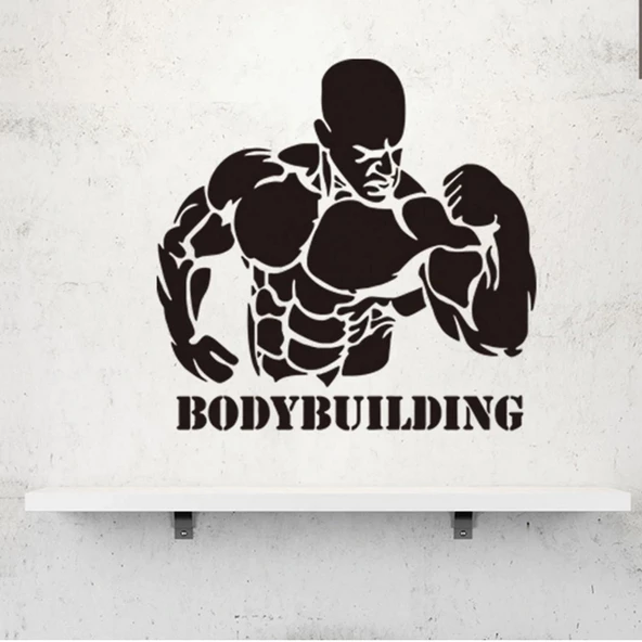 Vücut Geliştirme Erkek Spor Salanları Dekorasyonu İçin Dekoratif Sticker Çıkartma - 2