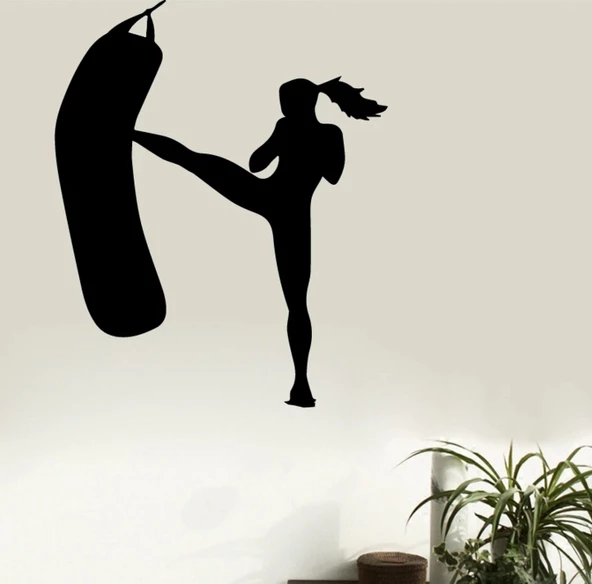 Kick Boks Salonu Dekorasyonu İçin Dekoratif Sticker Çıkartma