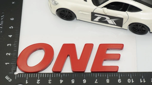 DK Tuning ONE Bagaj Kırmızı Yazı Logo Arma Mini Cooper İle Uyumlu - 2