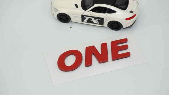 DK Tuning ONE Bagaj Kırmızı Yazı Logo Arma Mini Cooper İle Uyumlu - 3