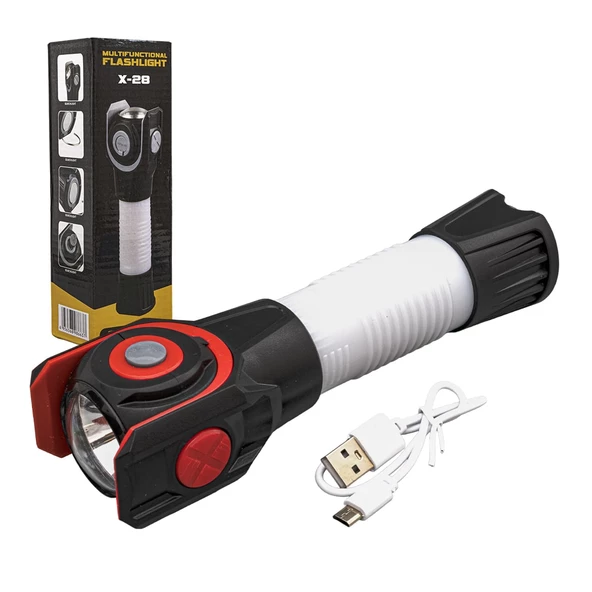 POWERMASTER X-28 ÇOK FONKSİYONLU USB ŞARJLI EL FENERİ - 3