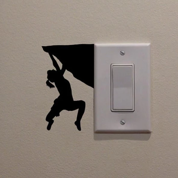 Işık Anahtarı Spor Temalı Dekoratif Yaratıcı Sticker Çıkartma Duvar