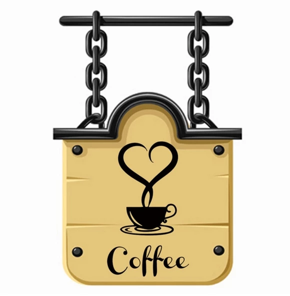 Cafe Coffe Restoran Dekorasyonu İçin Dekoratif Sticker Çıkartma - 2