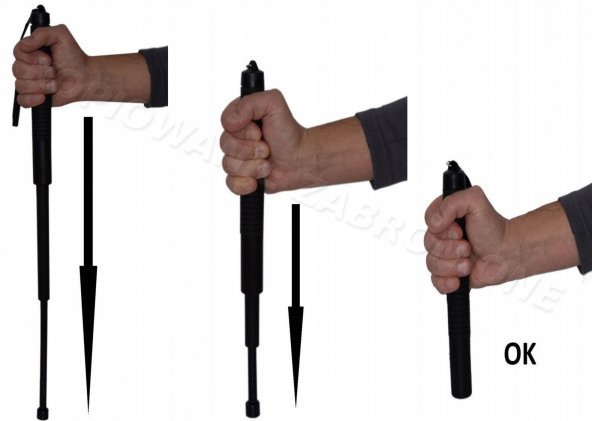 BİL-TEK SHOP Outdoor Çelik Police Jop Teleskopik Profesyonel Polis Jopu - 3