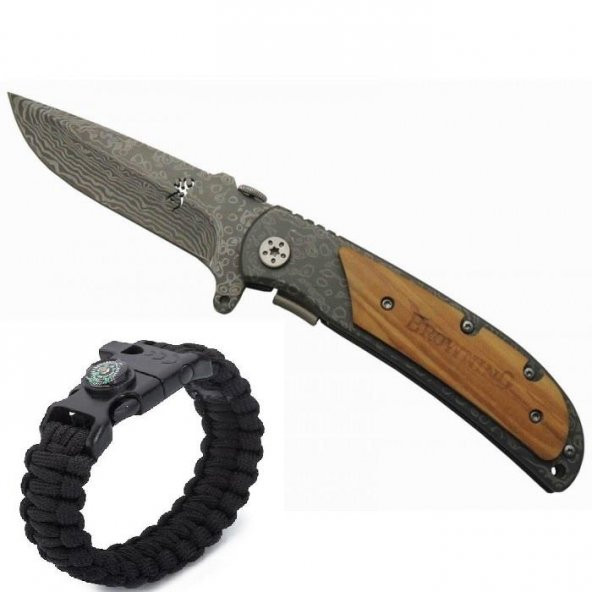 BİL-TEK SHOP Outdoor Browning Çakı Damascus 338B DMS 21,5 CM - 1