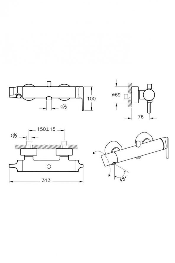 Suit U A4248826 Banyo Bataryası Bakır