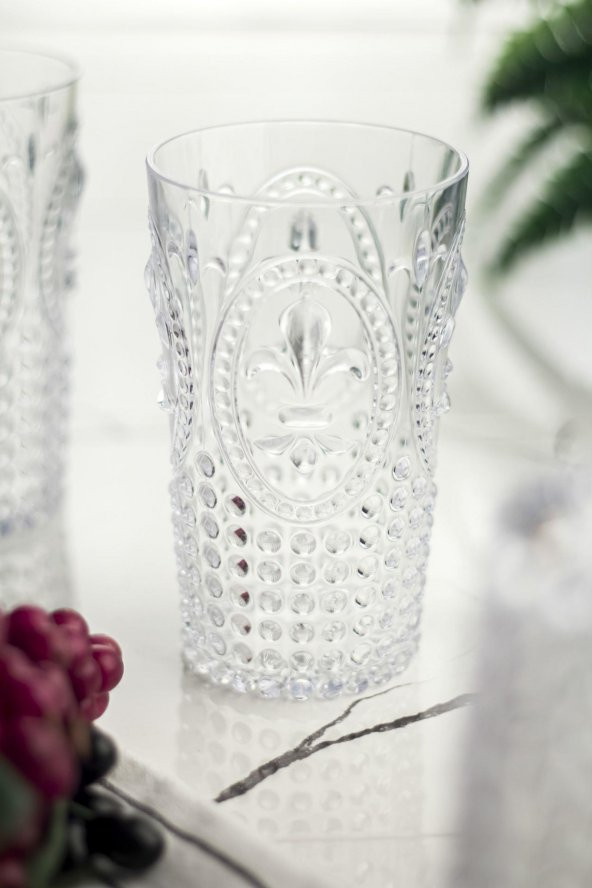 Akrilik Şeffaf 6'lı Uzun Bardak & Su Meşrubat Bardağı 750 ml ( Büyük Boy & Cam Değildir ) - Resim 2