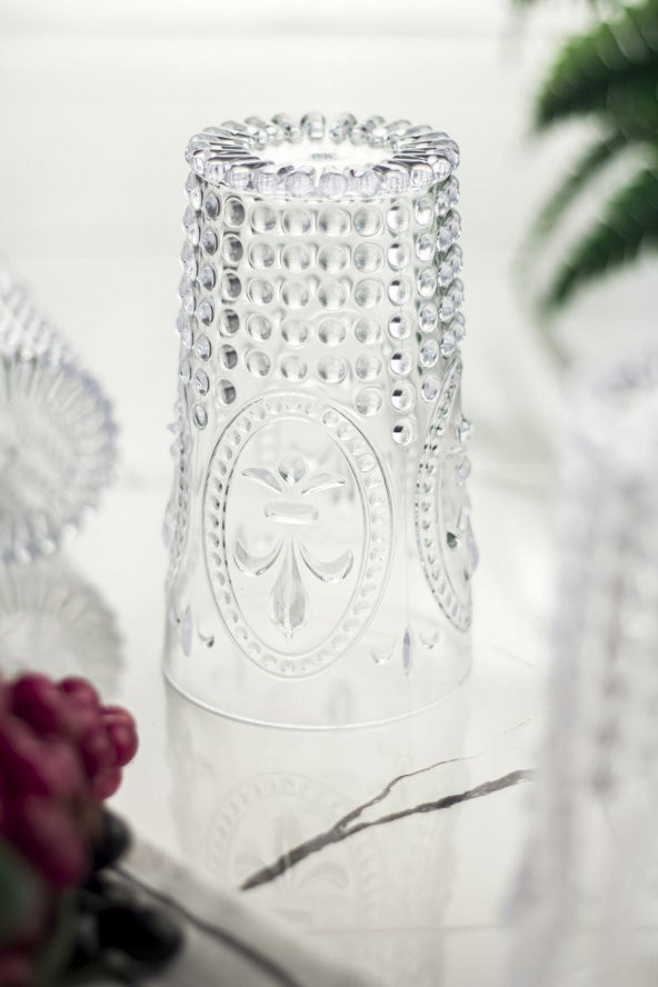 Akrilik Şeffaf 6'lı Uzun Bardak & Su Meşrubat Bardağı 750 ml ( Büyük Boy & Cam Değildir ) - Resim 3