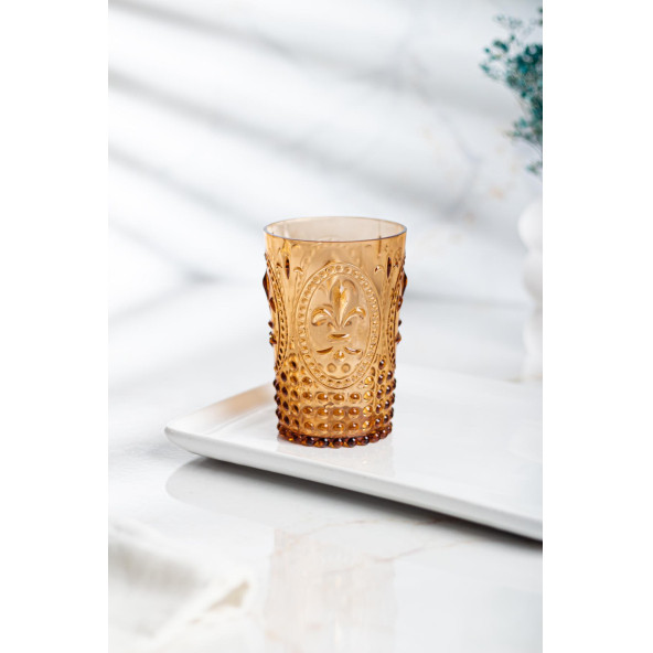 Akrilik Bal Tekli Kısa Bardak & Su Meşrubat Kahve Yanı Bardağı 400 ml ( Cam Değildir ) - 2