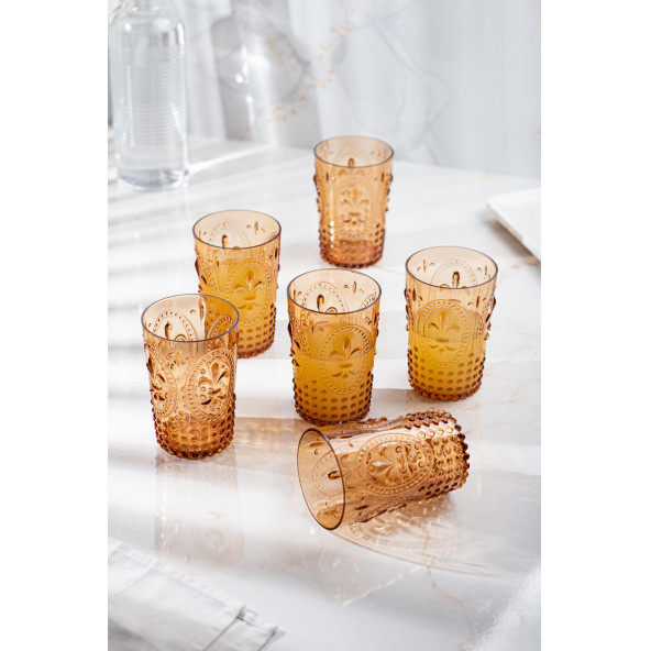 Akrilik Bal Tekli Kısa Bardak & Su Meşrubat Kahve Yanı Bardağı 400 ml ( Cam Değildir ) - 3