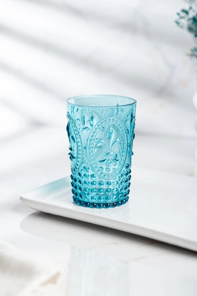 Akrilik Aquamarin Tekli Kısa Bardak & Su Meşrubat Kahve Yanı Bardağı 400 ml ( Cam Değildir ) - Resim 2