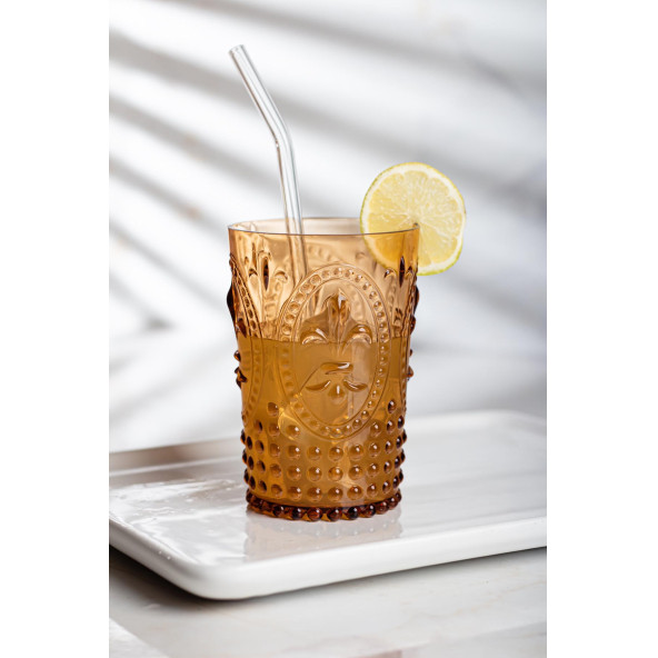 Akrilik Bal 6lı Kısa Bardak & Su Meşrubat Kahve Yanı Bardağı 400 ml ( Cam Değildir ) - 3