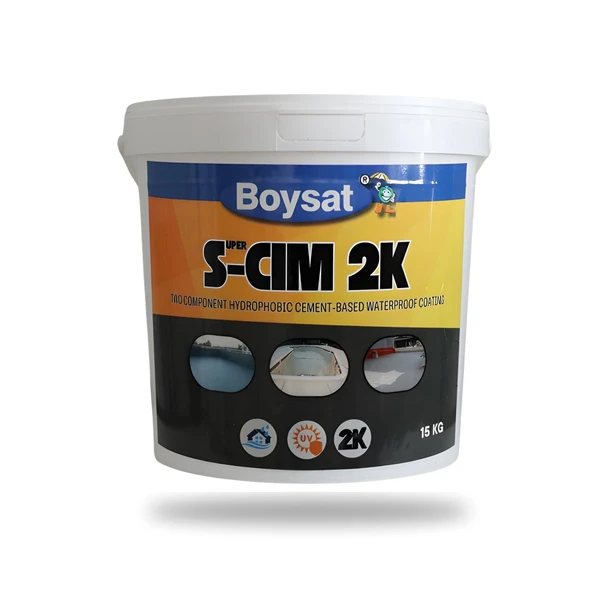 S-ÇİM 2K Çift Bileşenli Silikonlu Su İzolasyon Kaplaması 15 Kg