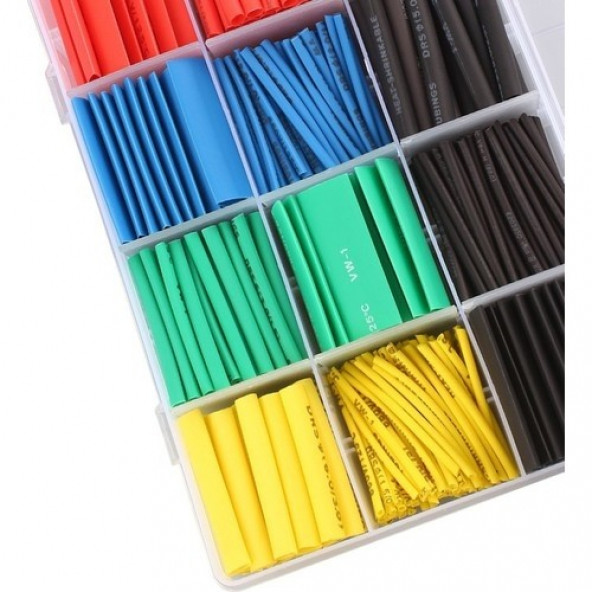 Kutulu Makaron Isı ile Daralan Kablo Seti 580 Adet 8 Boy 5 Renk A29 - 3