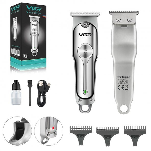 VGR V-071 Saç Sakal Tıraş Makinesi Mini Şarjlı Metal Professional - 1
