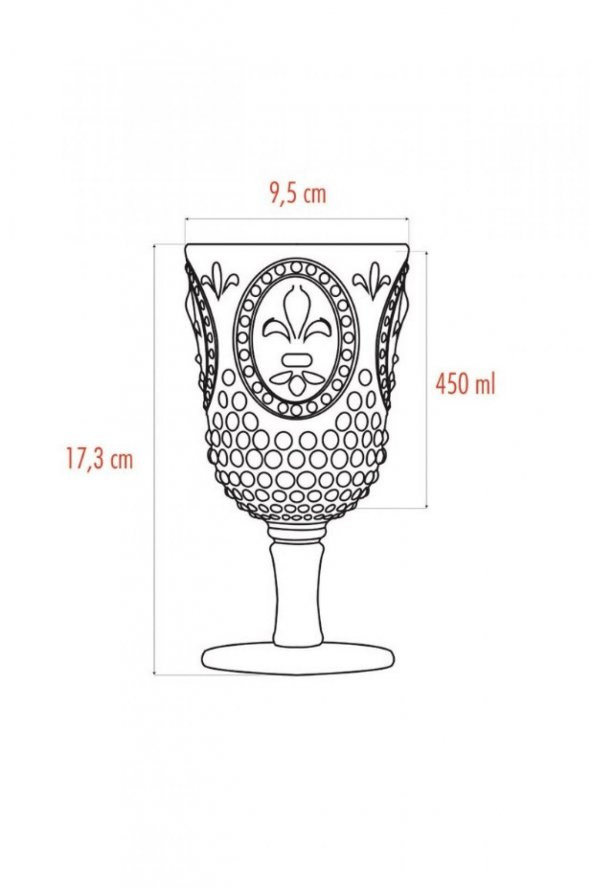 Akrilik Aquamarin 6lı Kadeh & Su Meşrubat Kahve Yanı Bardağı 450 ml ( Cam Değildir ) - 5