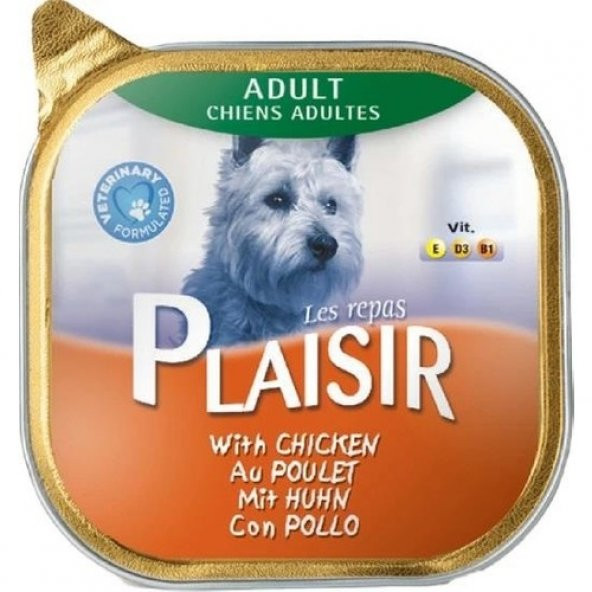 Plaısır Ezme Tavuk Etli Konserve Köpek Maması 150 gr