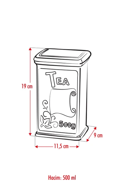 Akrilik Soft Pembe Şeker Kahve Çay Kavanozu 500 Ml (Vakum Kapak ) - 7