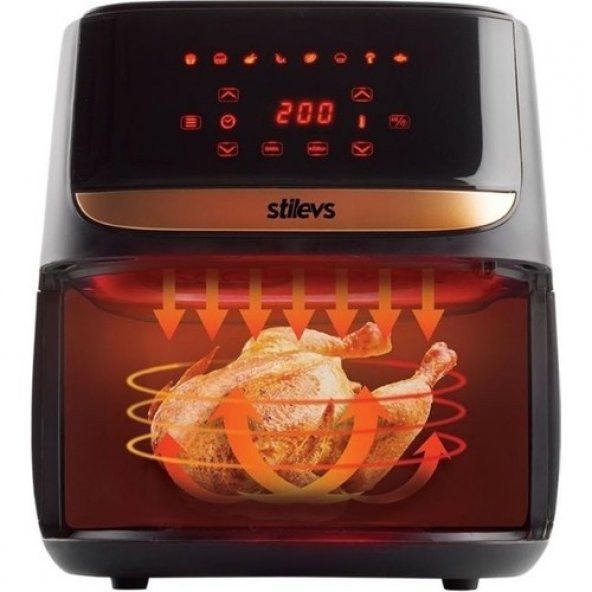 Stilevs Aırtron Af - 600 Terazili Sıcak Hava Fritözü Siyah - 5