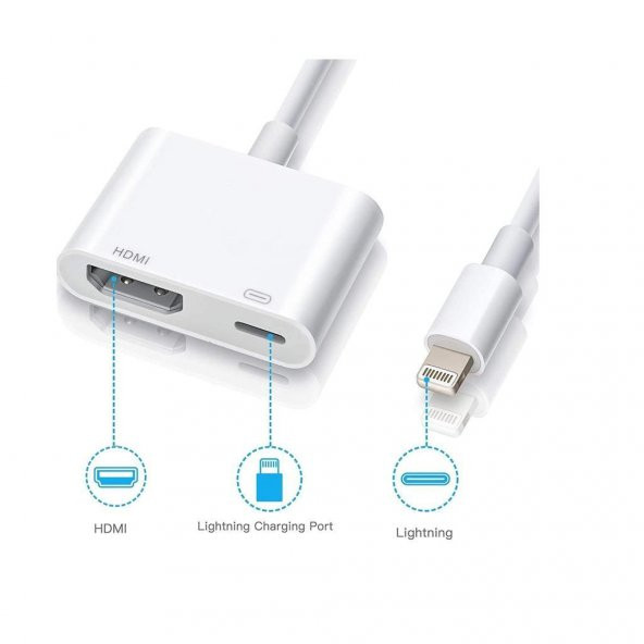Hdmi Lightning To Çevirici Dönüştürücü Kablo Adaptör - 2