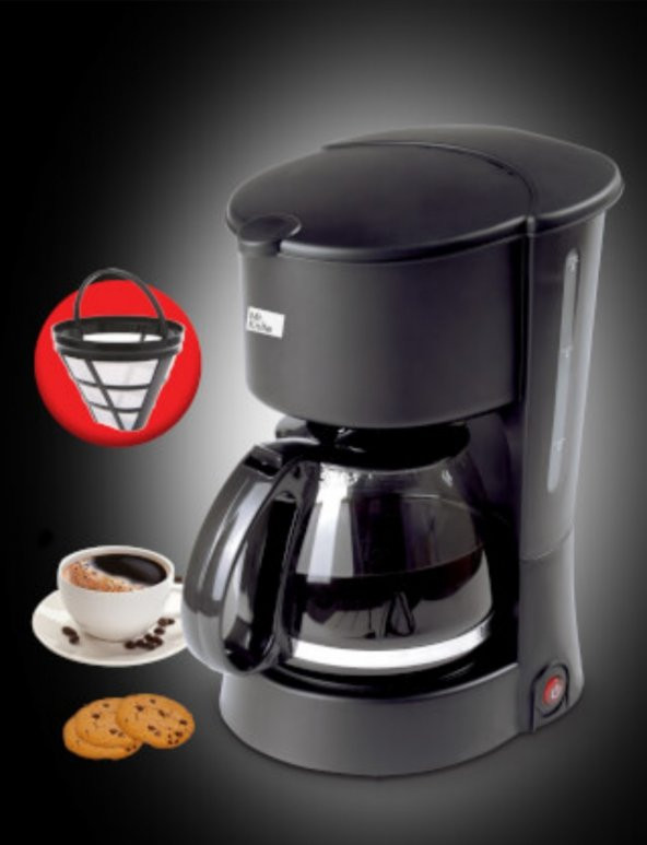 Filtre Kahve Makinesi 4 - 6 fincan Damlatmaz Sistem 600 ml