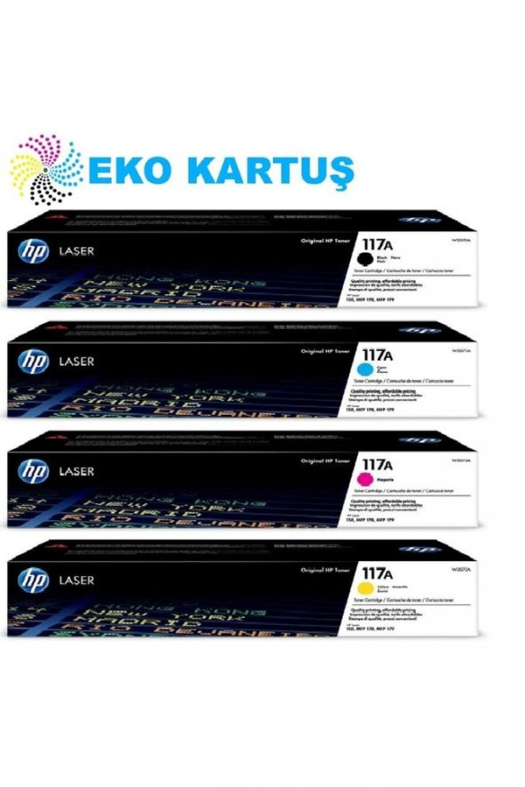 Hp Color Laser MFP 178nw W1120A (117a) 4 Renk Takım Orijinal Toner ürün görseli